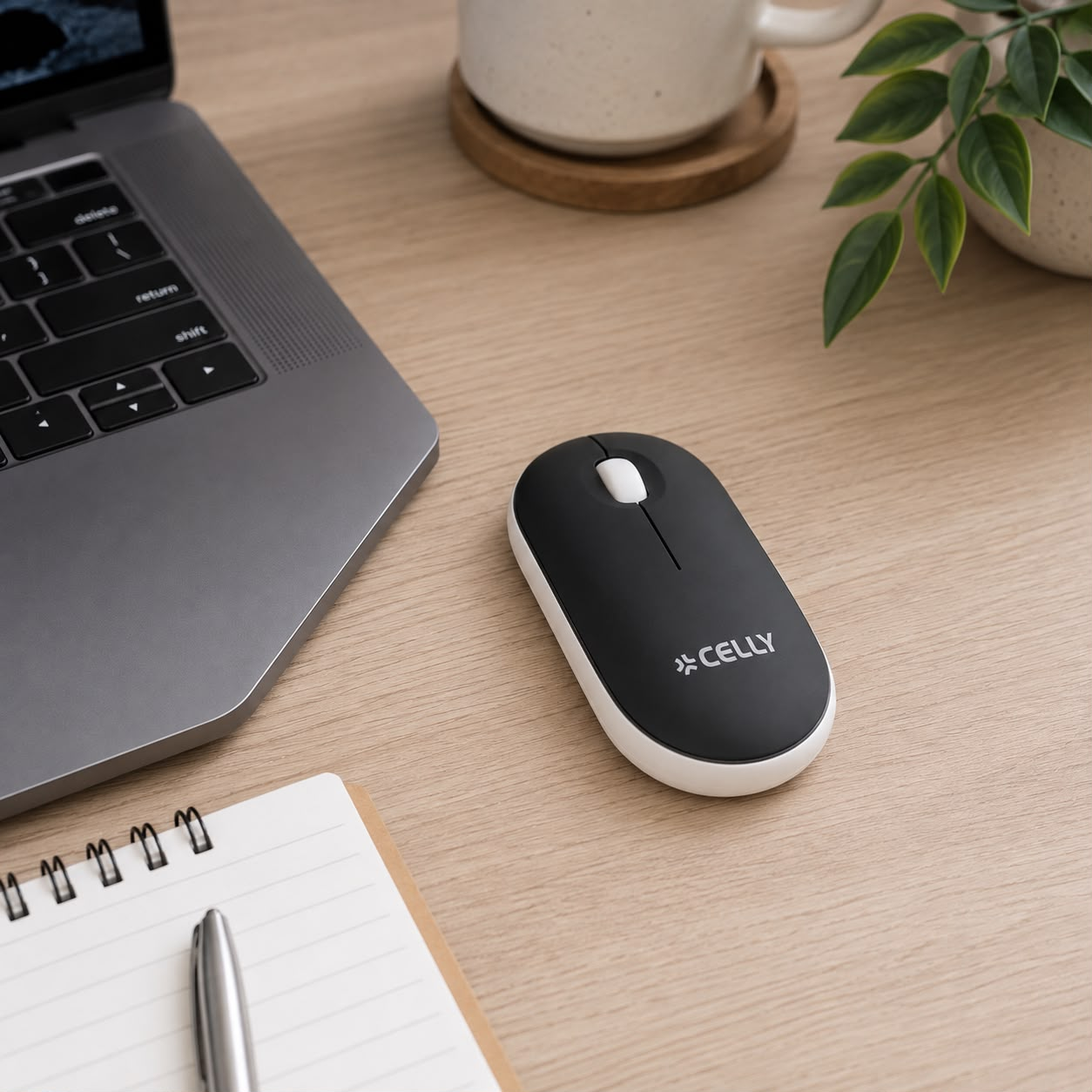 CELLY SWWL Slim Sessiz Kablosuz Mouse Siyah