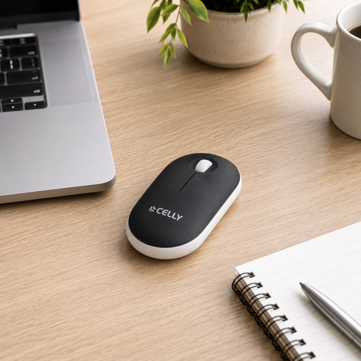 CELLY SWWL Slim Sessiz Kablosuz Mouse Siyah