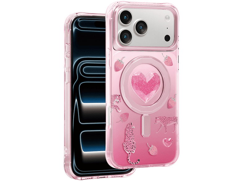 KEEPHONE Apple iPhone 17 Pro Max Uyumlu Peachy Magsafe Kapak Telefon Kılıfı Pembe