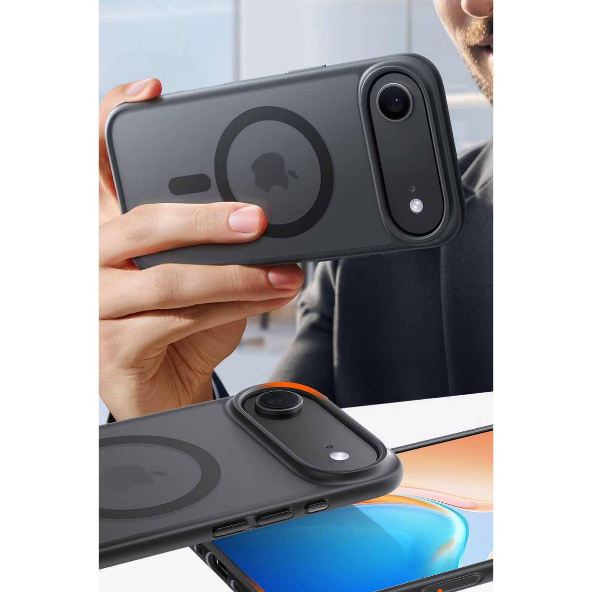 TORRAS Apple iPhone 17 Air Uyumlu Guardian Magsafe Telefon Kılıfı Siyah