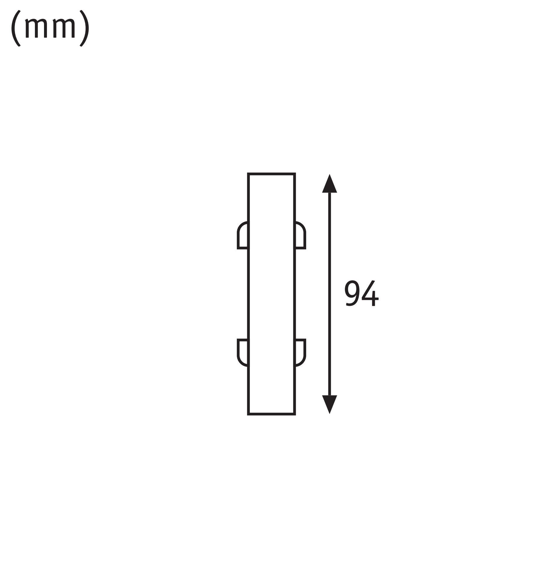 Technische Zeichnung eines Bauteils mit Maßen in Millimetern.
