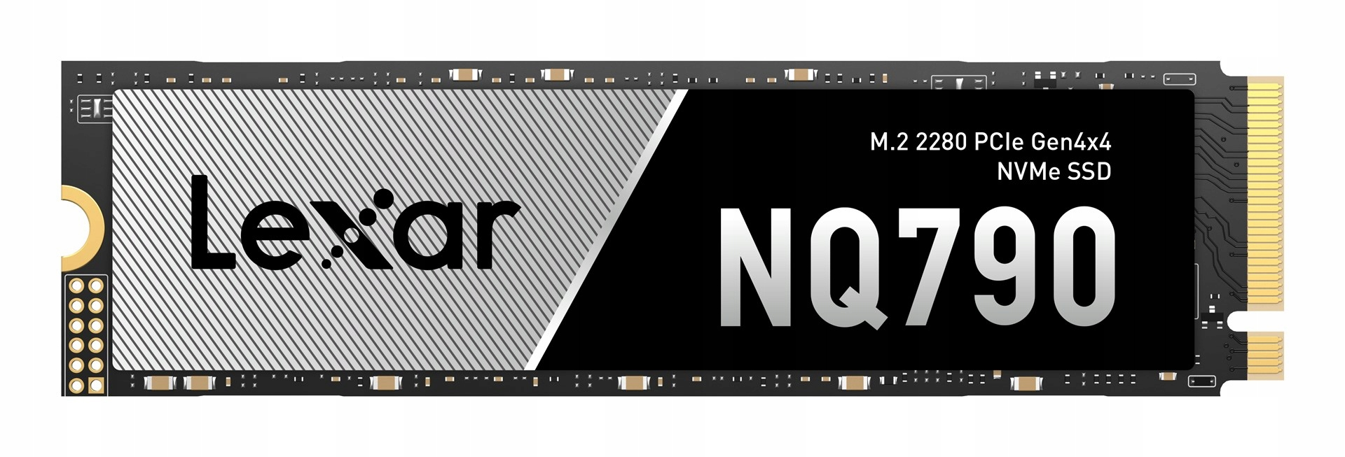 Lexar NQ790 M.2 2280 PCIe Gen4x4 NVMe SSD on white background.