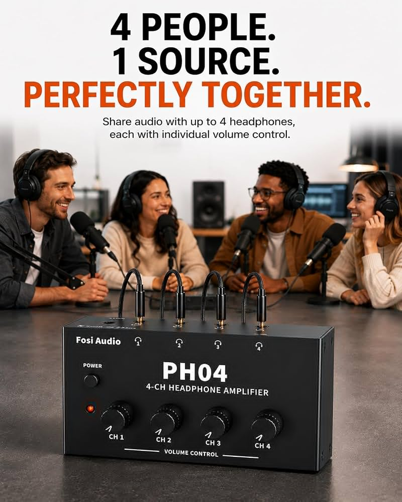 Wzmacniacz FOSI AUDIO PH04 Czarny