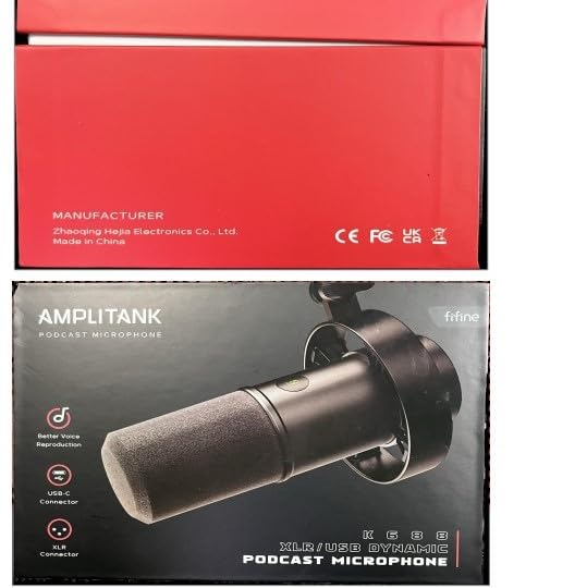 FIFINE XLR & USB Mikrofon, Schwarz