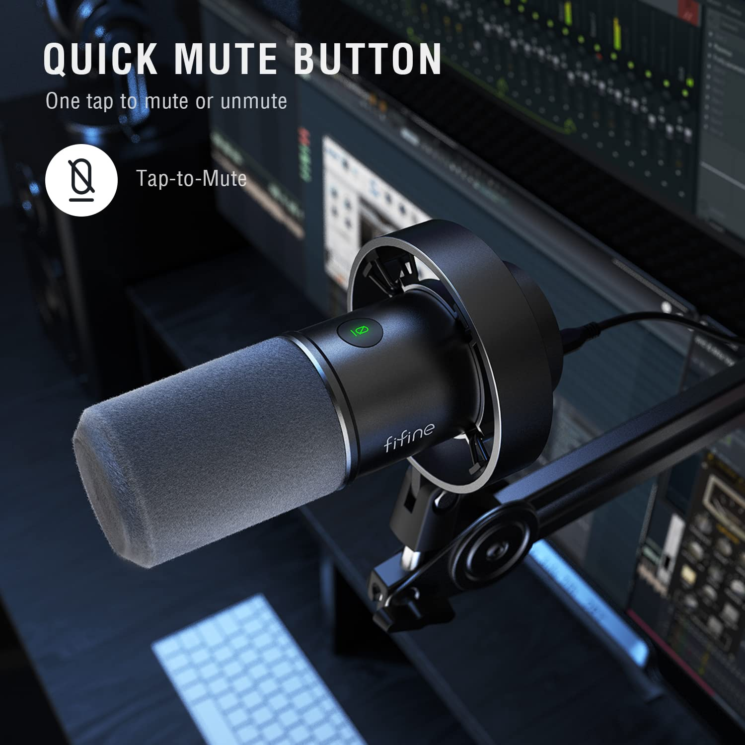 FIFINE XLR & USB Mikrofon, Schwarz