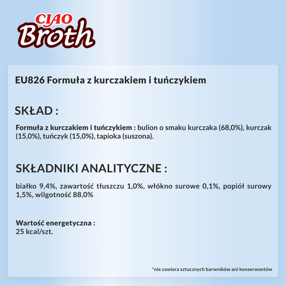 Przepisy z kurczakiem i tuńczykiem CIAO Broth ze składnikami i składnikami.