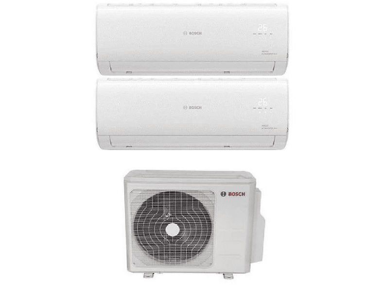BOSCH Multi Split 27000 BTU 1 Dış + 2 İç Ünite 12000 A++ Enerji Sınıfı 12000 BTU/h İnverter Klima Beyaz