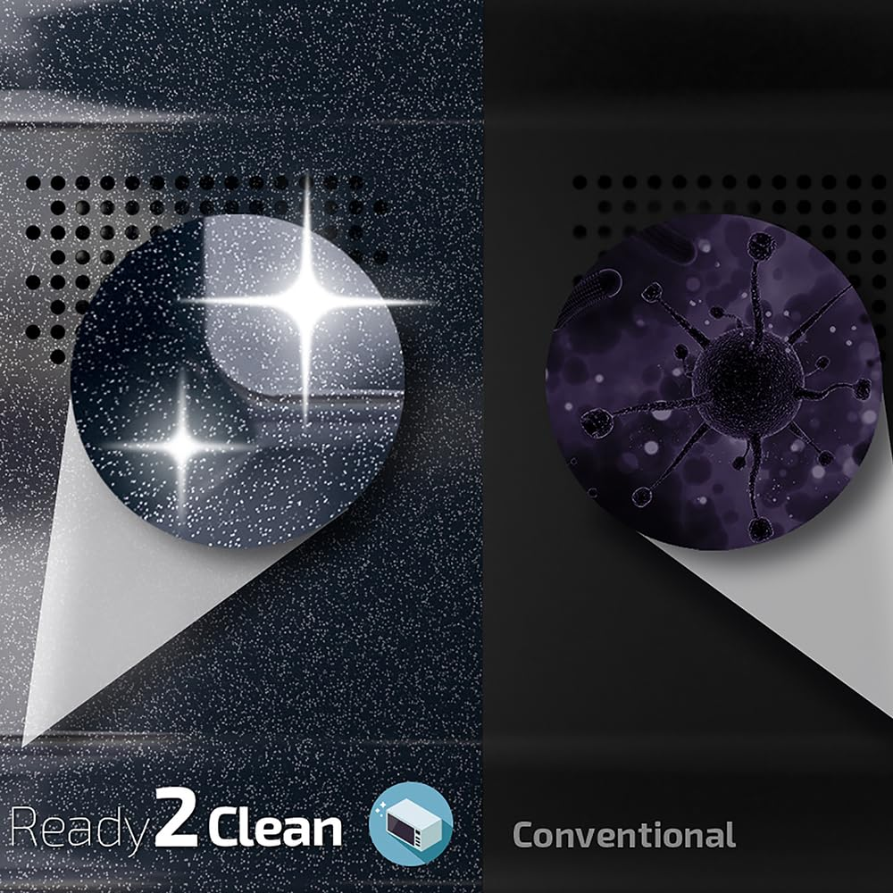 Comparaison entre une surface propre et brillante à gauche et sale à droite.