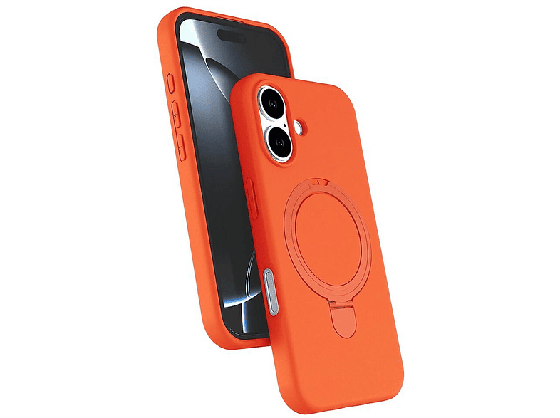 EVIMDEYOKYOK iPhone 16 Plus Uyumlu Regal Magsafe Standlı Kapak Telefon Kılıfı Turuncu