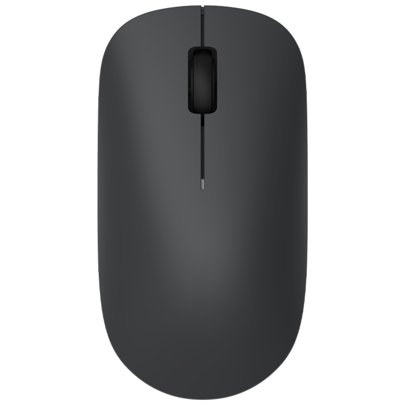 Matowa czarna mysz komputerowa z rolką przewijania na białym tle.