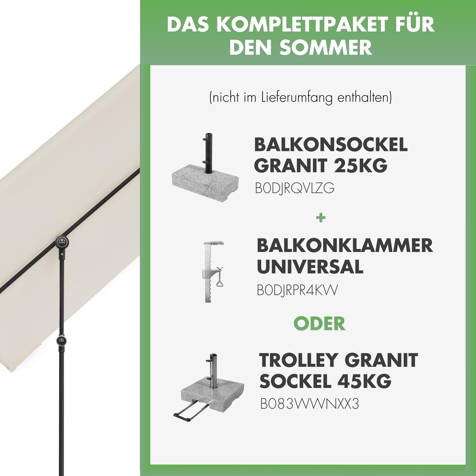 Doppler Active Edition Sonnenschirm