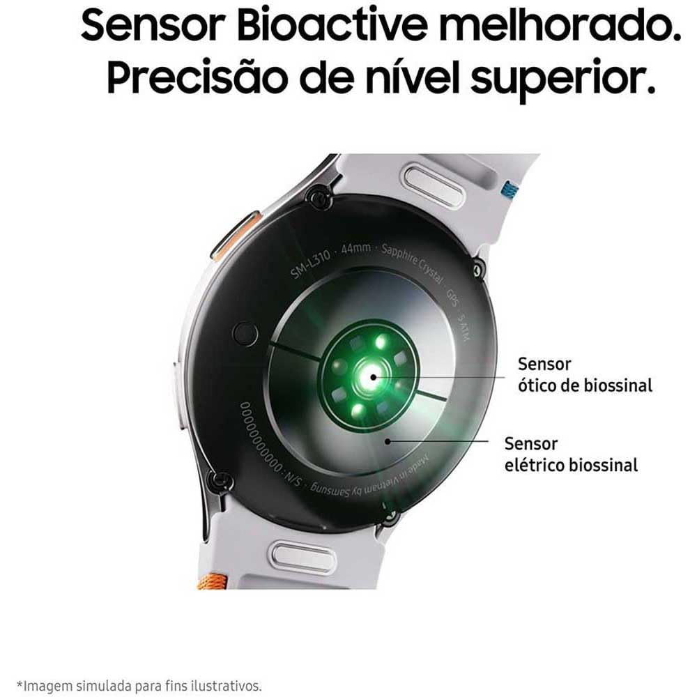 Retro di uno smartwatch che evidenzia il sensore ottico ed elettrico di biosale.