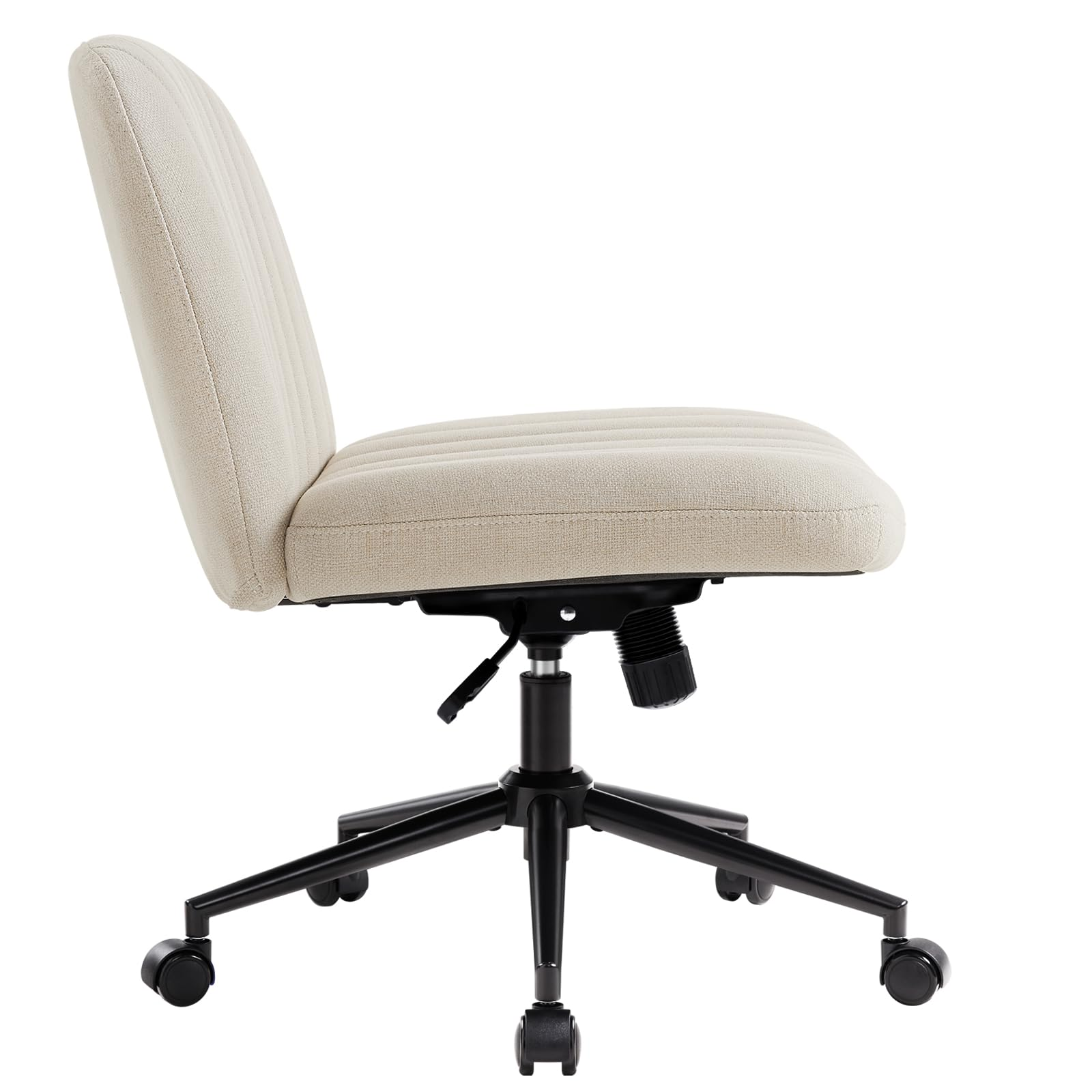 IWMH Chaise de bureau en tissu sans accoudoirs Chaise de bureau