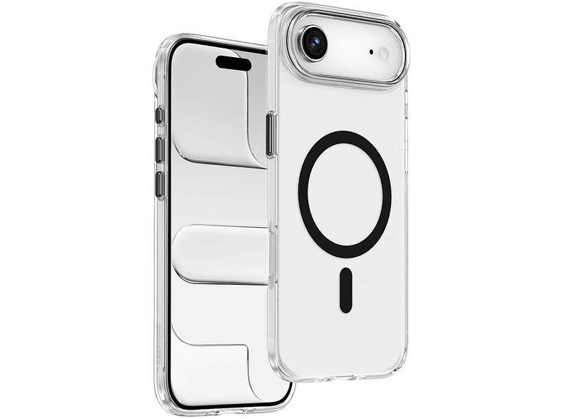 KEEPHONE Apple iPhone 17 Air Uyumlu Aurora Şeffaf Magsafe Kılıf Telefon Kılıfı Siyah
