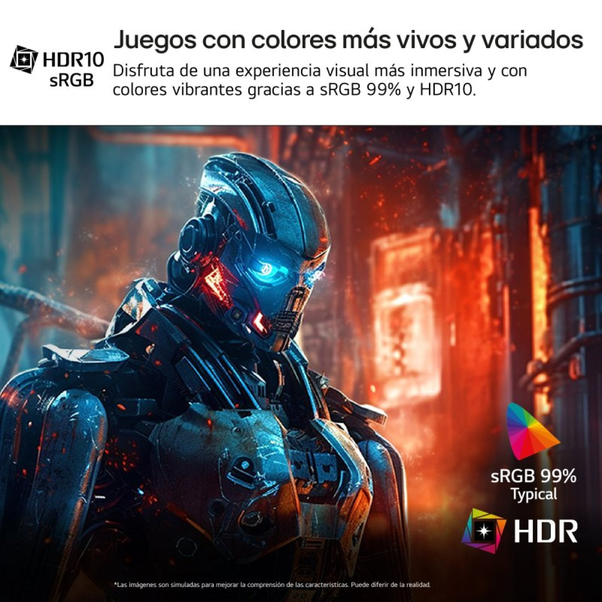 Parıl parıl parlayan mavi gözlü, ateşli ve endüstriyel bir arka planda duran futuristik bir cyborg.