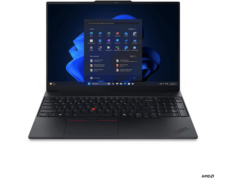 LENOVO ThinkPad E16 21ST0058TX014 WUXGA AMD Ryzen 5 220 64 GB RAM 1 TB SSD 16 inç Windows 11 Pro Laptop Siyah