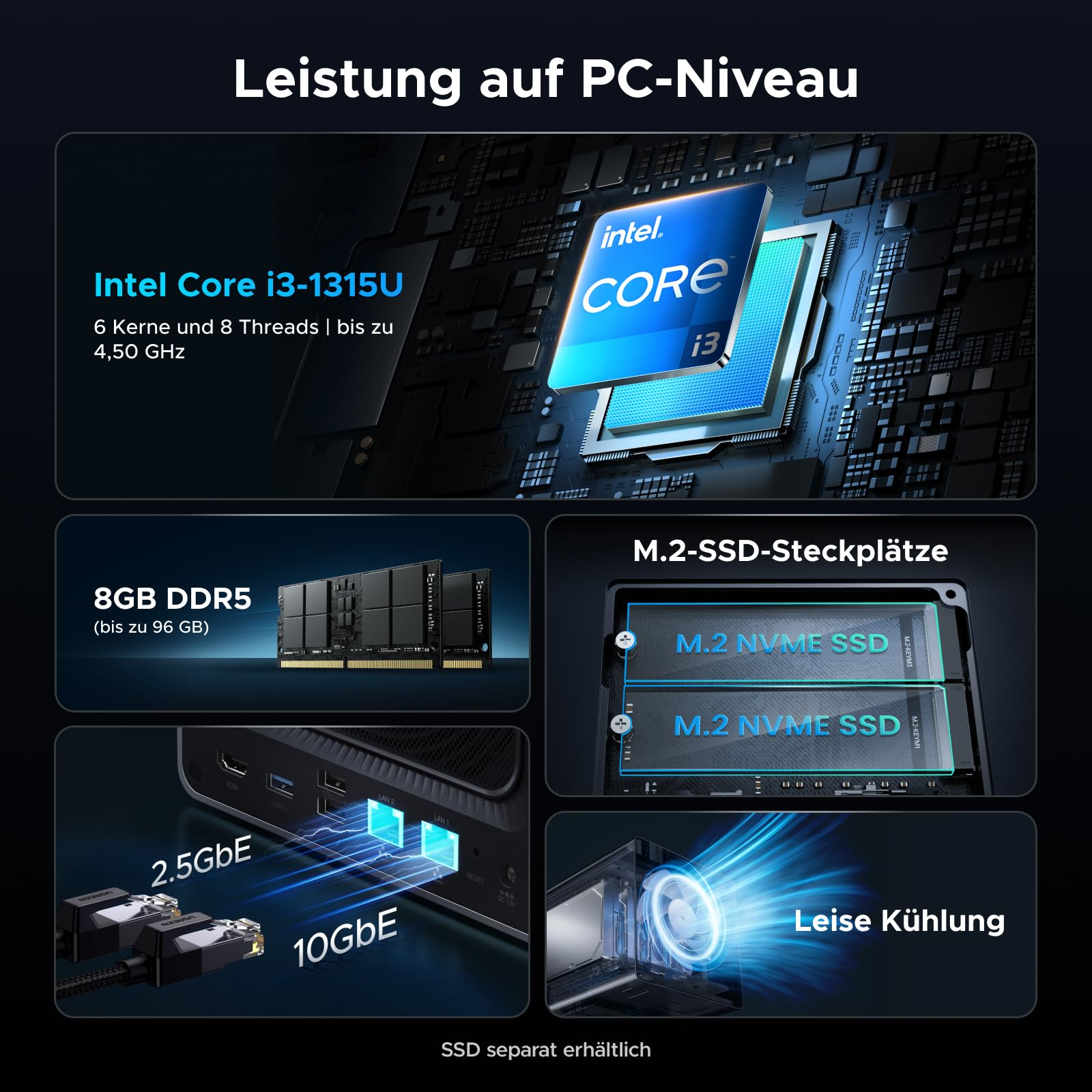 UGREEN DXP4800 Pro 3.5 " Externe