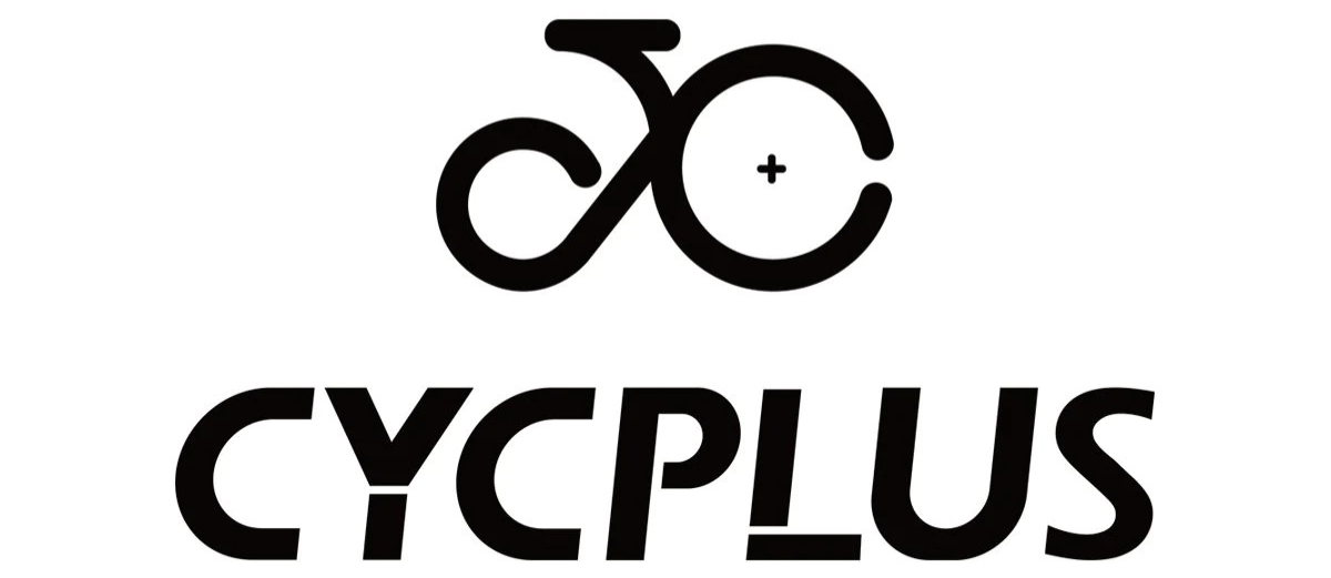 Il logo CYCPLUS presenta un simbolo di bicicletta nera stilizzata.