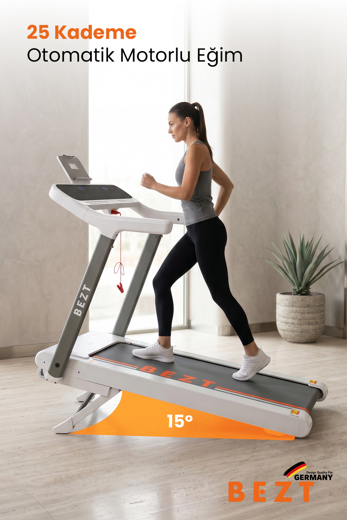 BEZT Run Smart Pro 3.5 HP Otomatik Eğimli Katlanabilir Soğutucu Fanlı 160 kg Kapasiteli Koşu Bandı