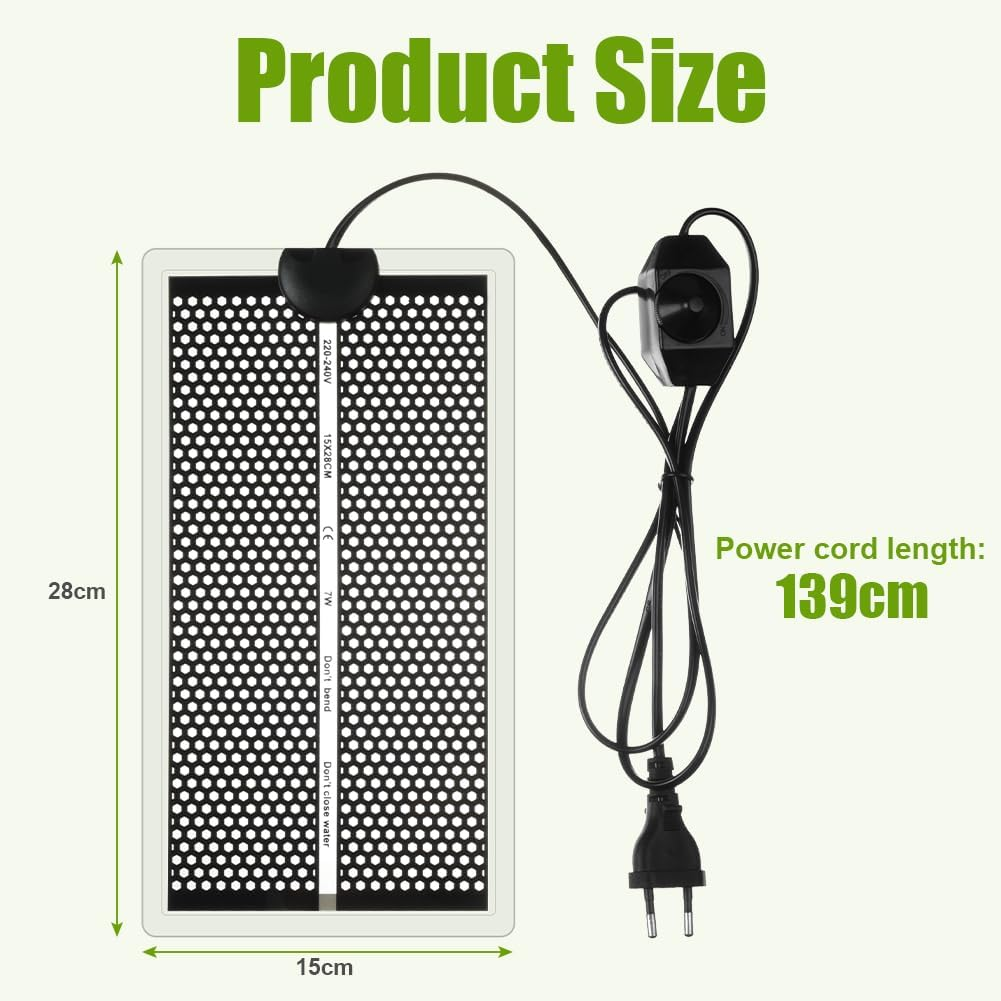Produktgröße: 28cm x 15cm und 139cm Netzkabellänge.