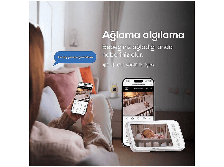 NEUTRON NTL-BC-04WBM Monitörlü Akıllı Bebek Kamerası Fiyat