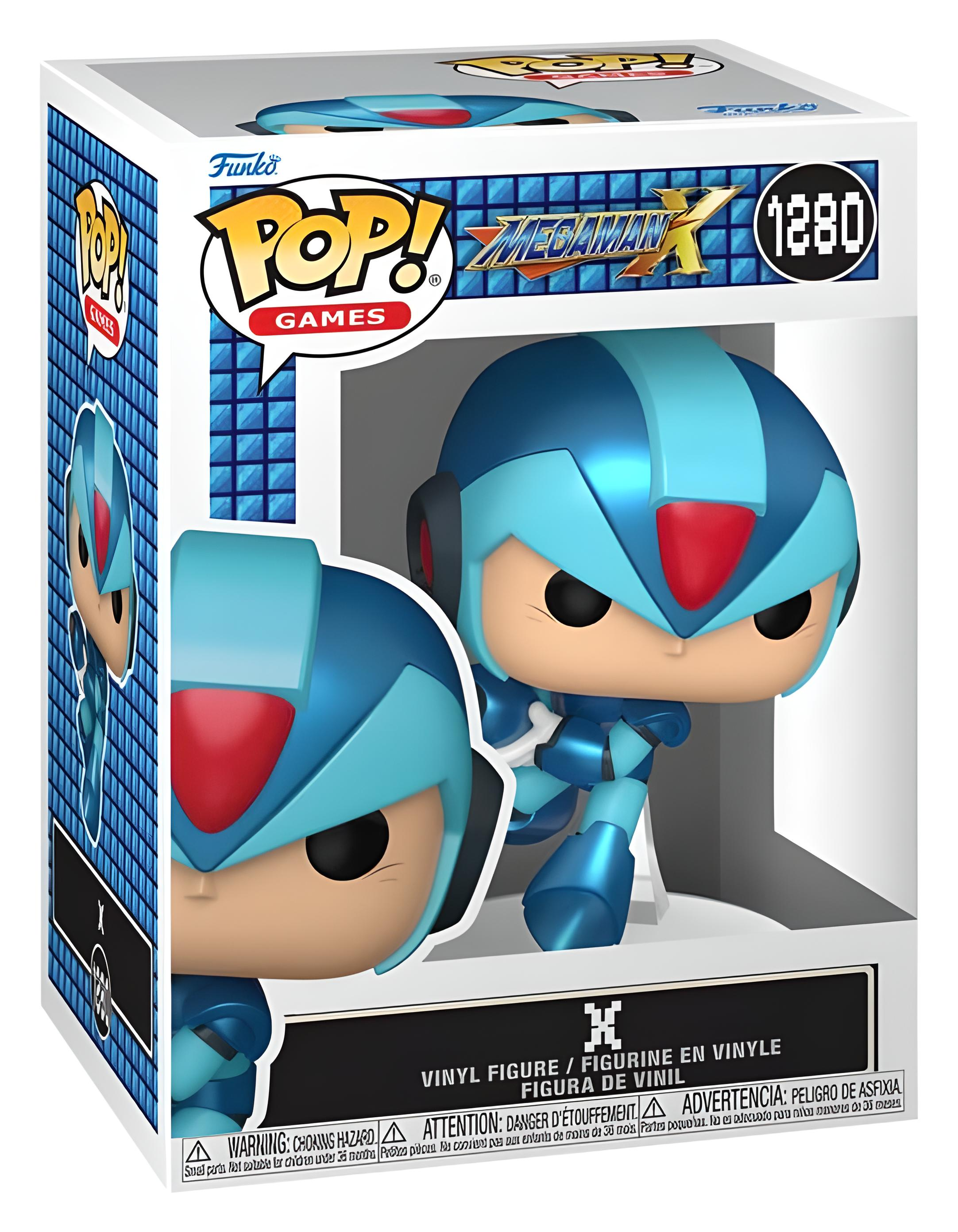 Funko Pop Games Vinyl-Sammelfigur von Megaman X in einer bunten Verpackung.