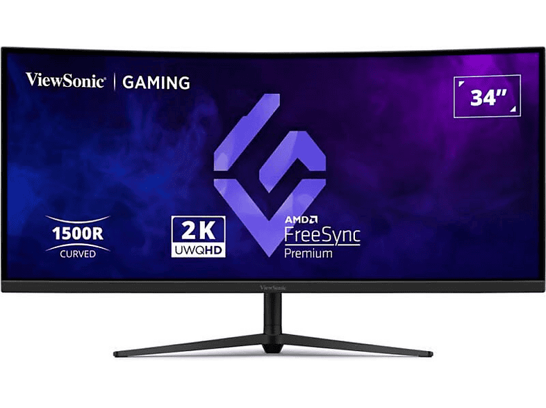 VIEWSONIC VX3418C-2K 3440 x 1440 180 Hz Curve 34 inç UWQHD 1 ms Monitör Siyah