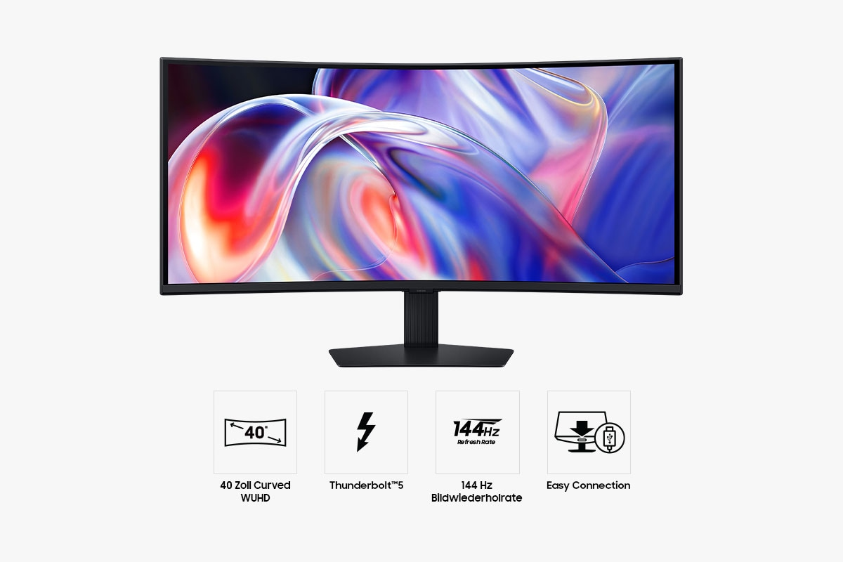 SAMSUNG ViewFinity S8 MONITOR, 40 ", UHD 5K, 5120 x 2160 Pixel, tempo di risposta 4 ms, refresh rate 144 Hz