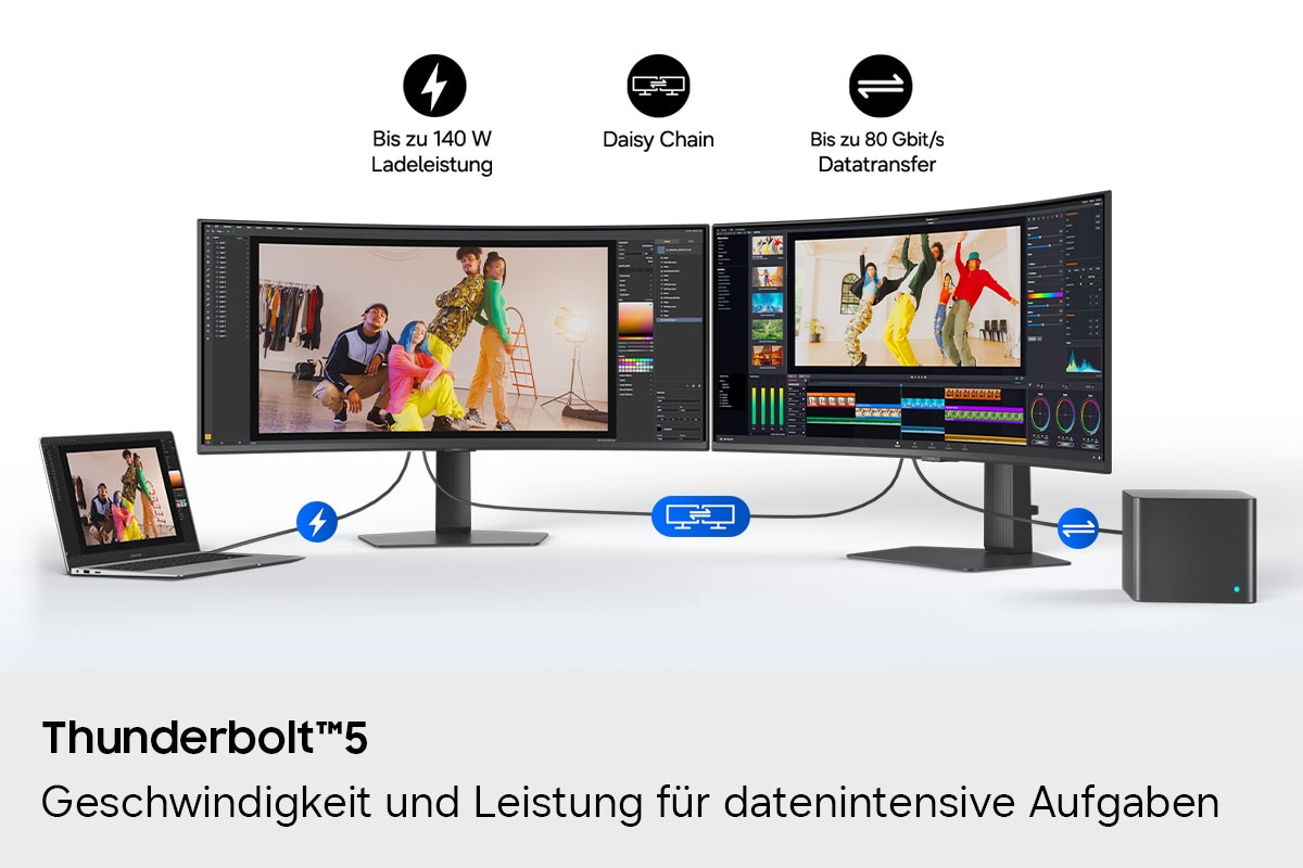 SAMSUNG ViewFinity S8 MONITOR, 40 ", UHD 5K, 5120 x 2160 Pixel, tempo di risposta 4 ms, refresh rate 144 Hz