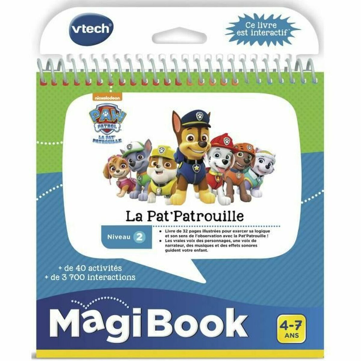 VTech MagiBook Lernbuch mit Paw Patrol Figuren für Kinder von 4-7 Jahren.