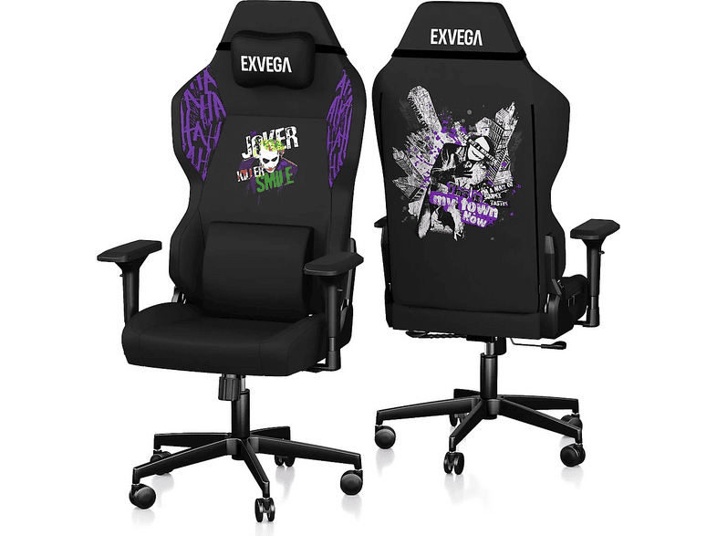 EXVEGA Andromeda Joker Lisanslı Oyuncu Koltuğu Siyah
