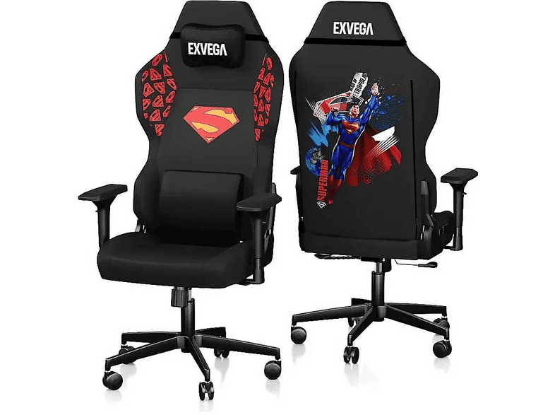 EXVEGA Andromeda Superman Lisanslı Oyuncu Koltuğu Siyah