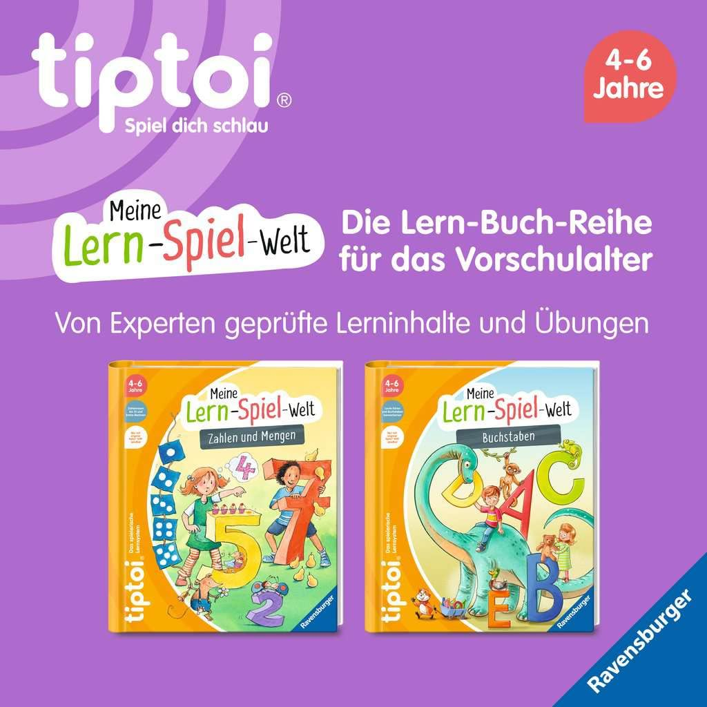 Tiptoi Lern-Spiel-Welt Vorschulbücher für Kinder von 4-6 Jahren mit Zahlen und Buchstaben.