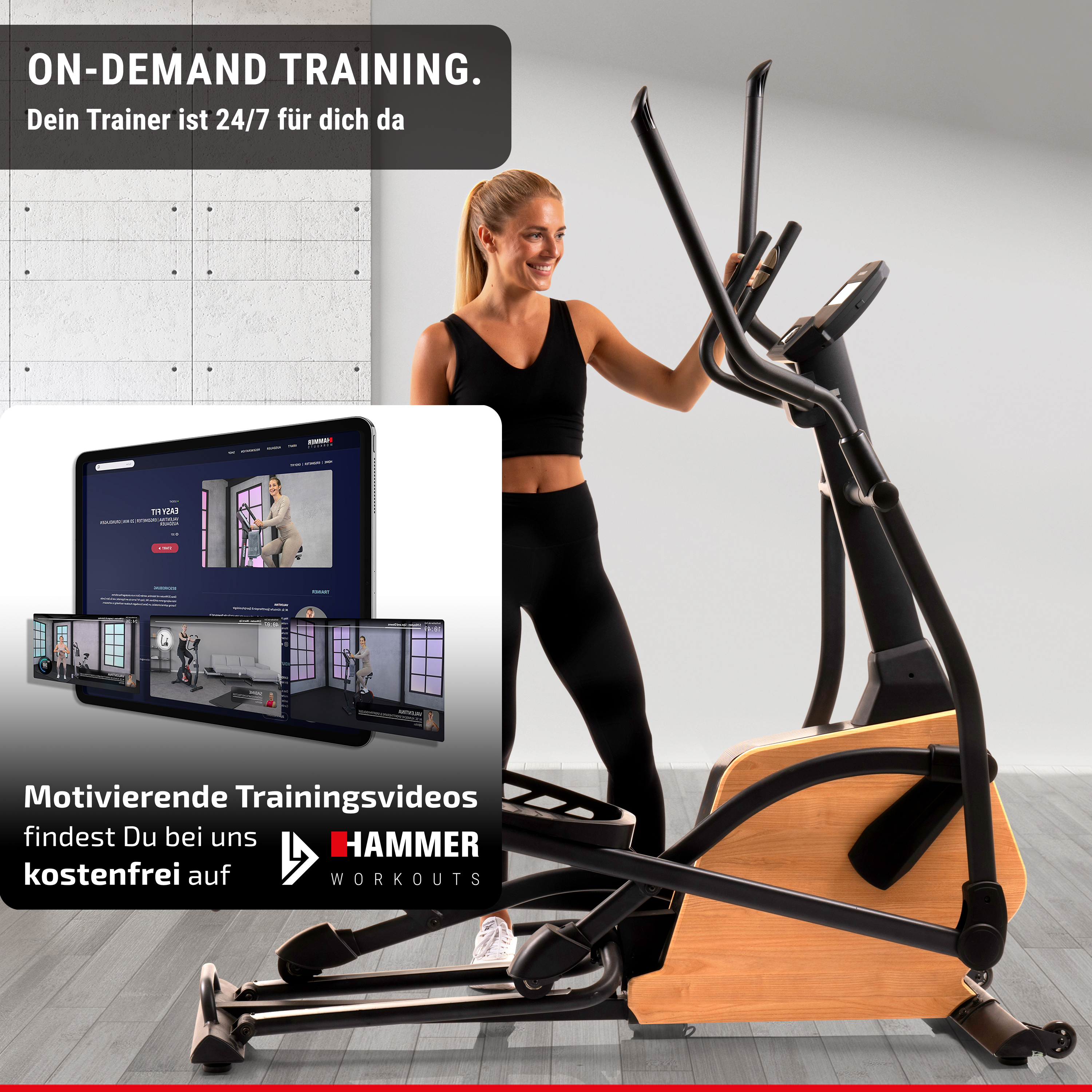 HAMMER CrossPace 5.0 NorsK Ellipsentrainer, Schwarz