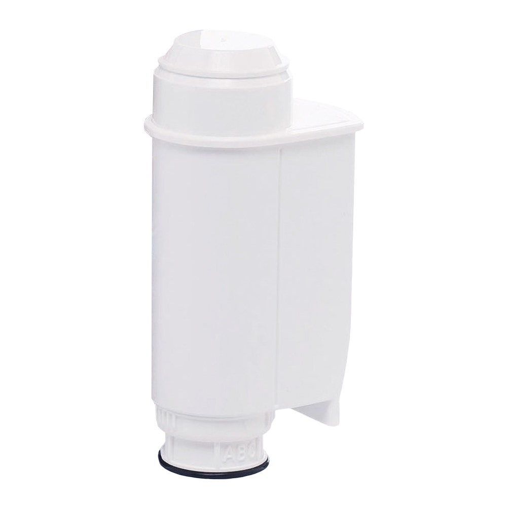 Ein weißer, zylindrischer Wasserfilter mit abgerundeter Oberseite auf weißem Hintergrund.