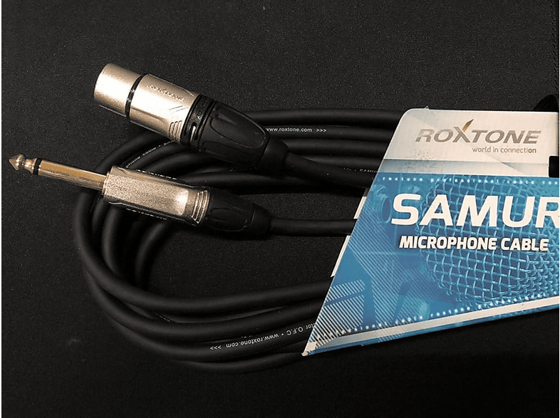 ROXTONE RX-K12203 3 Metre 6.3 mm Mono Gitar -XLR Dişi Mikrofon Kablosu