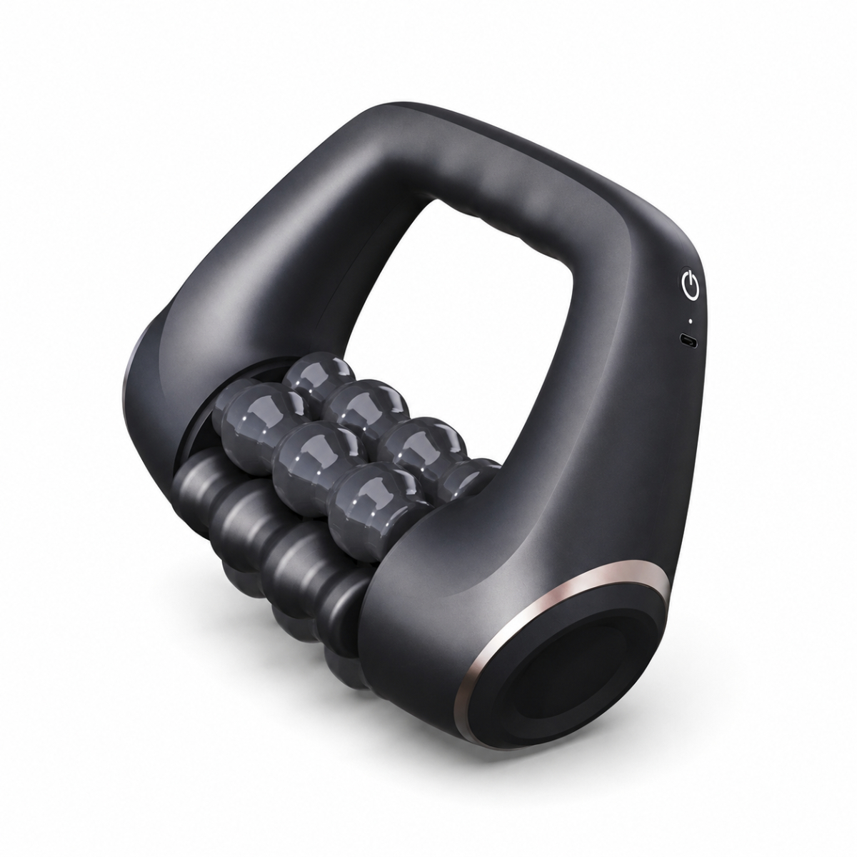 Masajeador - KLACK POWERWDROLLINGMASSAGE-Z05-CH, para Abdomen, Niveles de funcionamiento: 3, incluye 3 nivel/es de temperatura, Negro