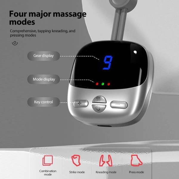 Digitale Anzeige und Steuerung für vier Massagemodi.