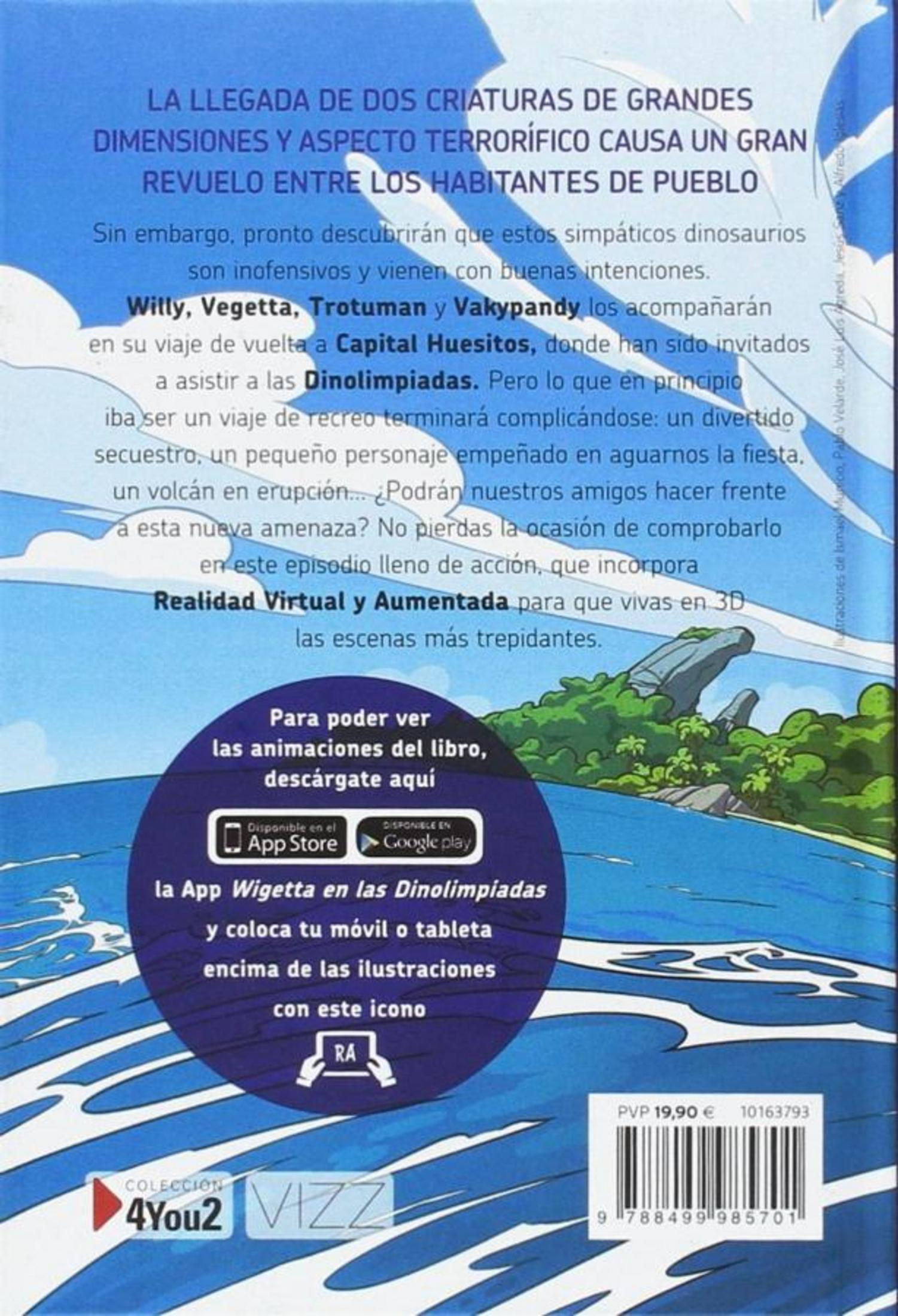 Contraportada de un libro con texto en español, logotipos de app stores y un código de barras.