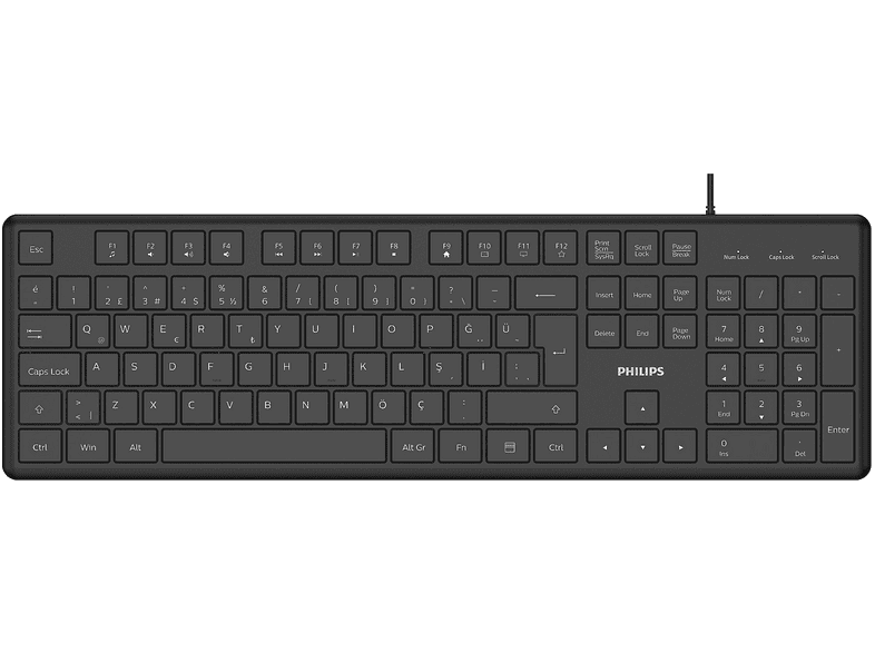 PHILIPS SPK6248B USB Türkçe Q Kablolu Klavye Siyah