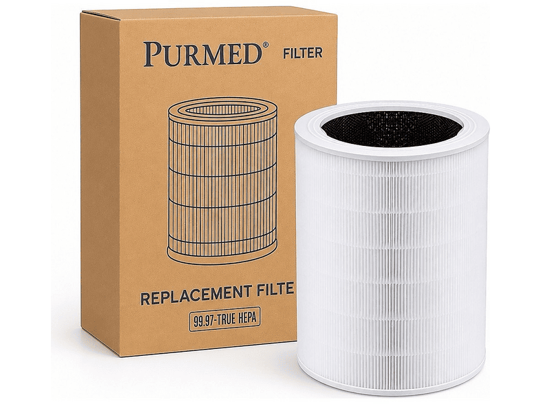 PURMED Levoit Core 600S Hava Temizleyici Uyumlu Karbon Hepa Filtre Beyaz