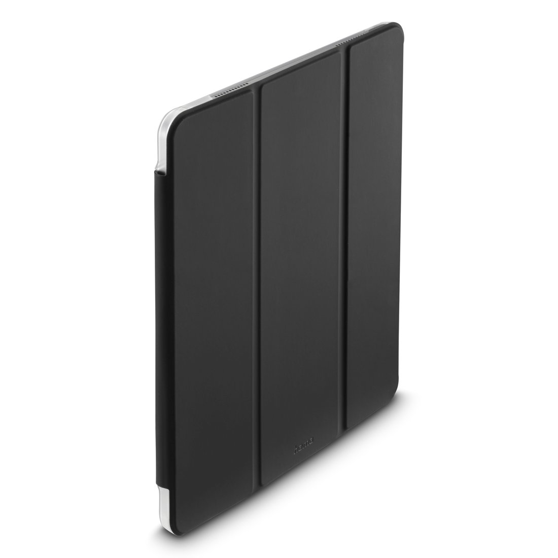 Czarne etui na tablet na białym tle.