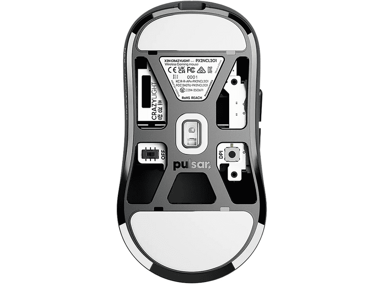 PULSAR X2N CrazyLight Medium Jet Black 8K Hz XS-1 Sensör Simetrik