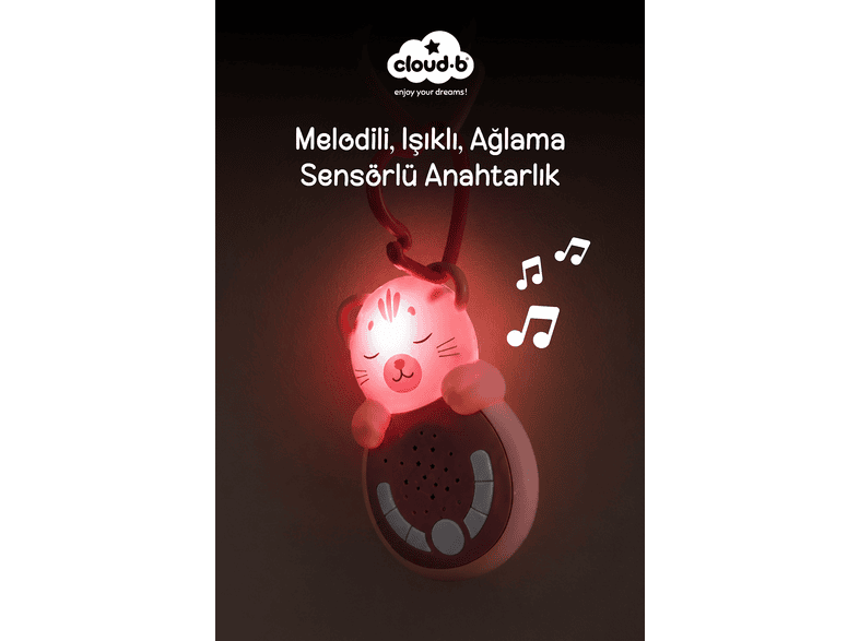 CLOUD B Ağlama Sensörlü Taşınabilir Kedi Uyku Arkadaşı 13x8.6x4 cm