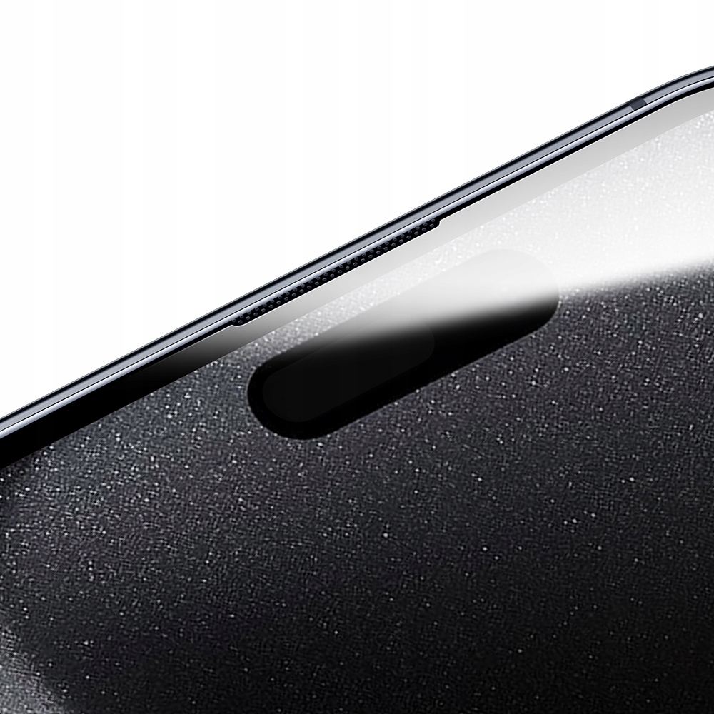 Primo piano dello schermo di uno smartphone con fotocamera anteriore e altoparlante.