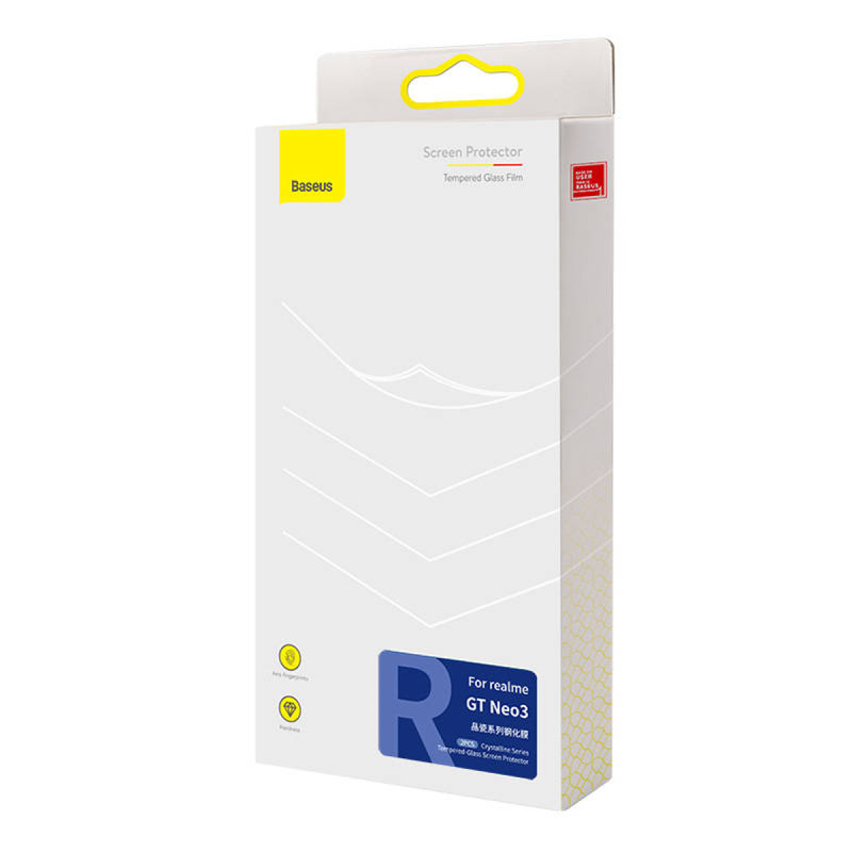 Scatola protettiva per schermo Baseus bianca per Realme GT Neo3.