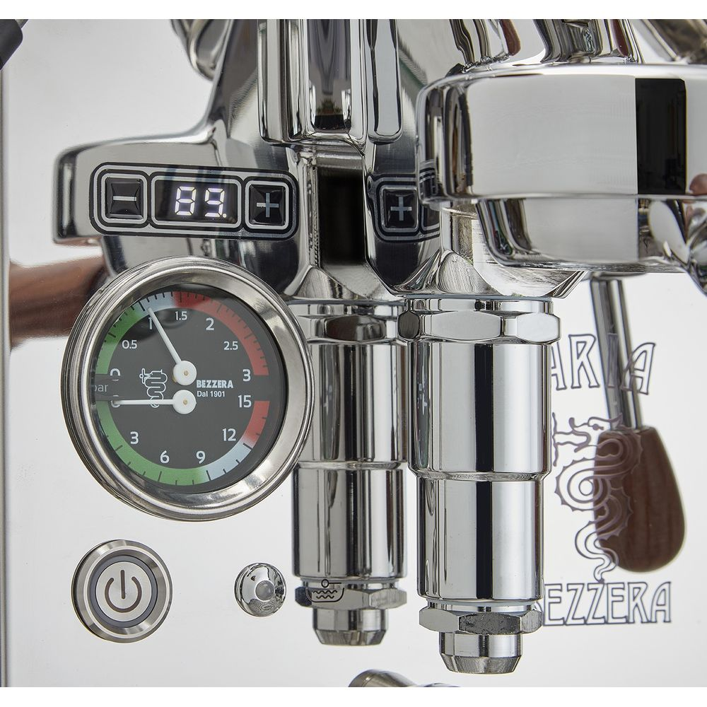 BEZZERA ARIA TOP PID Machine expresso à double circuit avec pompe rotative et contrôle numérique de la température PID noir, blanc