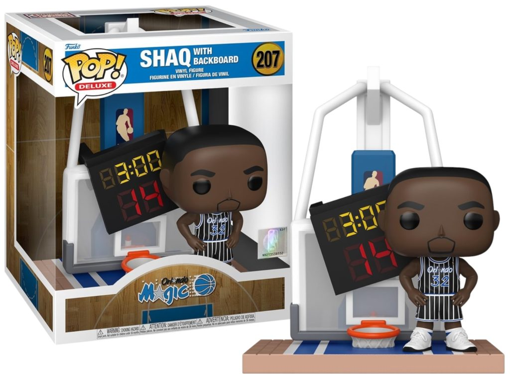 Figura de vinilo Funko Pop Deluxe de Shaq con tablero y marcador de los Orlando Magic.