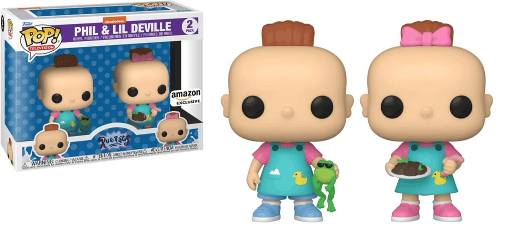 Figuras Funko Pop de Phil y Lil DeVille con su caja.