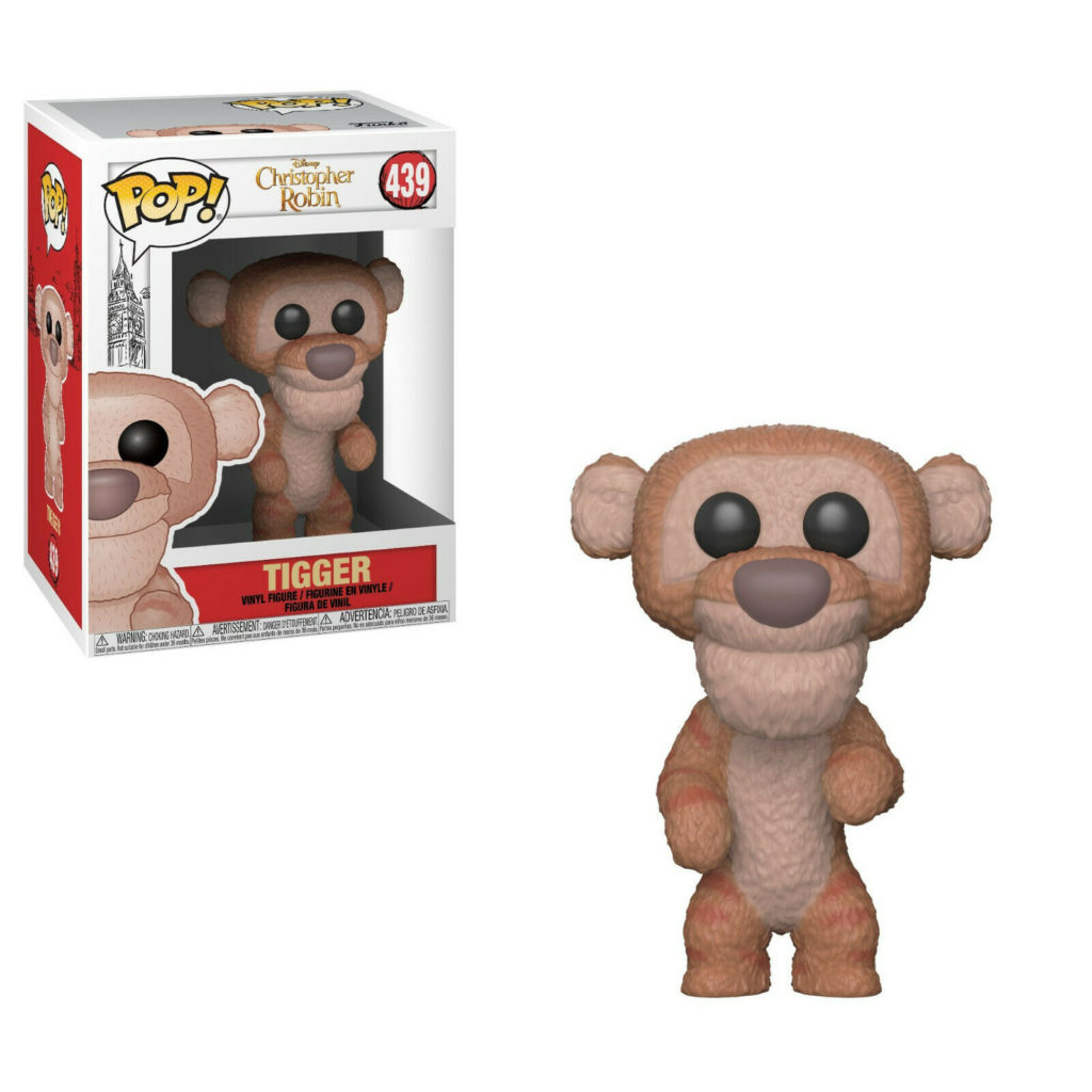 Tigger Funko Pop Vinyl Figur im weißen Karton und stehend vor weißem Hintergrund.